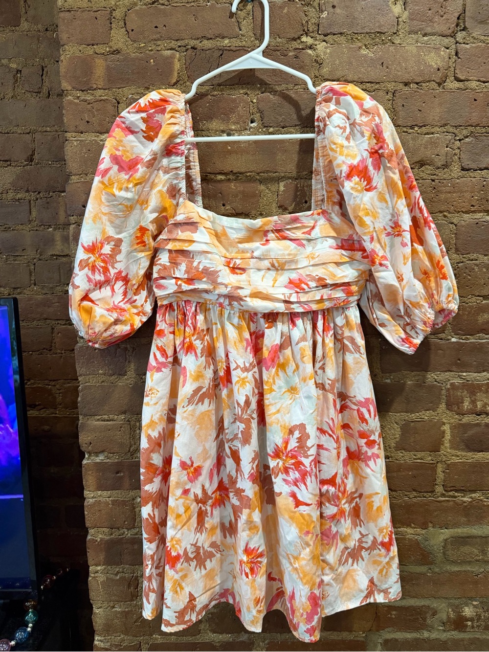 Abercrombie Floral Puff-Sleeve Dress